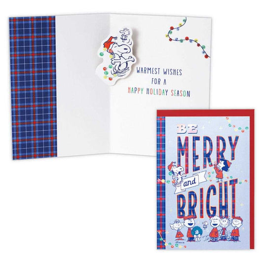 スヌーピー クリスマスカード 立体カード SNMerry＆Bright ピーナッツ 日本ホールマーク Xmas メッセージカード キャラクター グッズ メール便可 シネマコレクション