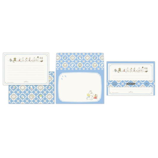 ムーミン レターセット 手紙セット MOMLSブルー My little something 北欧 日本ホールマーク 封筒 便箋 キャラクター グッズ メール便可 シネマコレクション