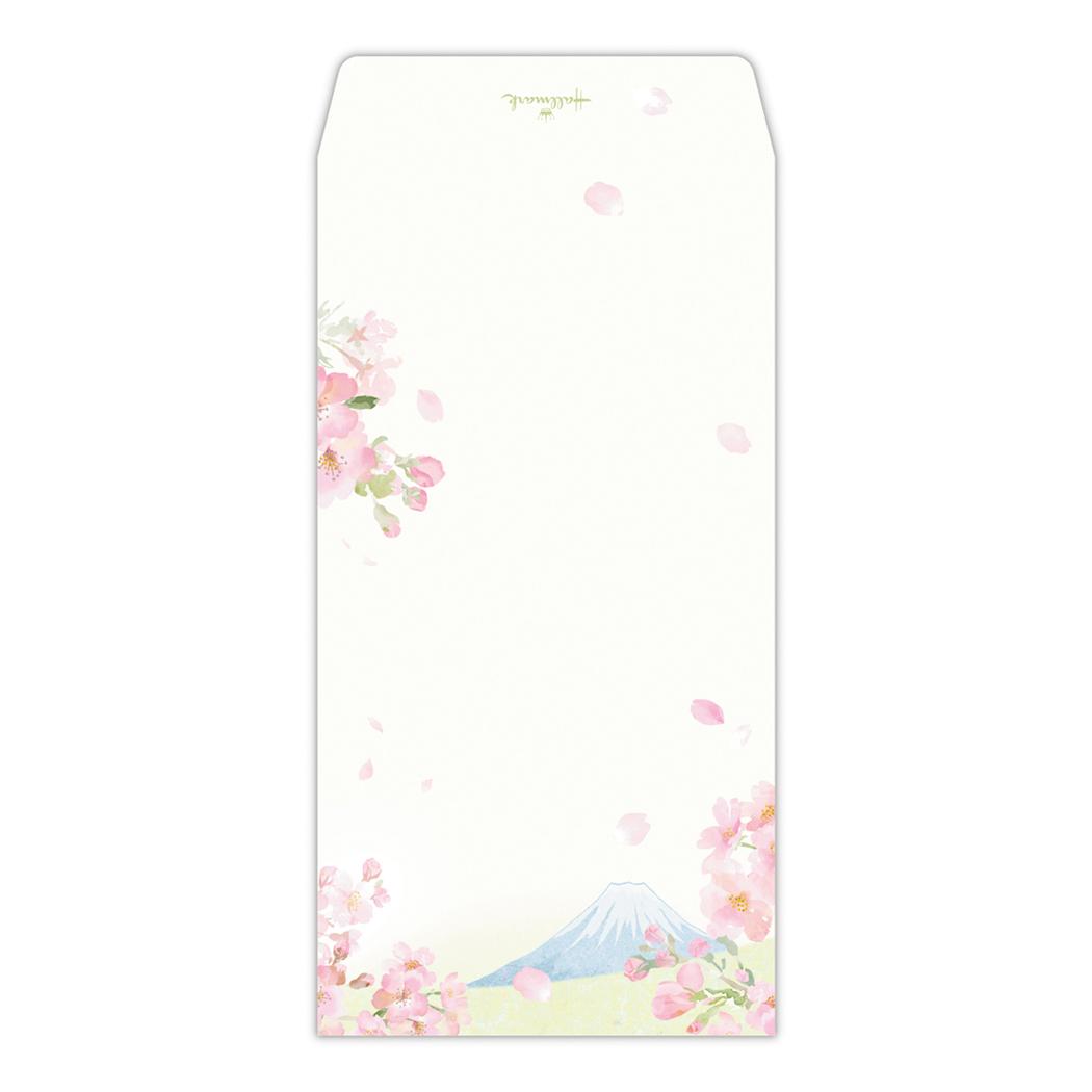 封筒 桜柄レターパッド用封筒 1柄4枚入り さくらの景色 日本ホールマーク 入学 卒業 お祝いメッセージ 手紙 便せん グッズ メール便可 シネマコレクション