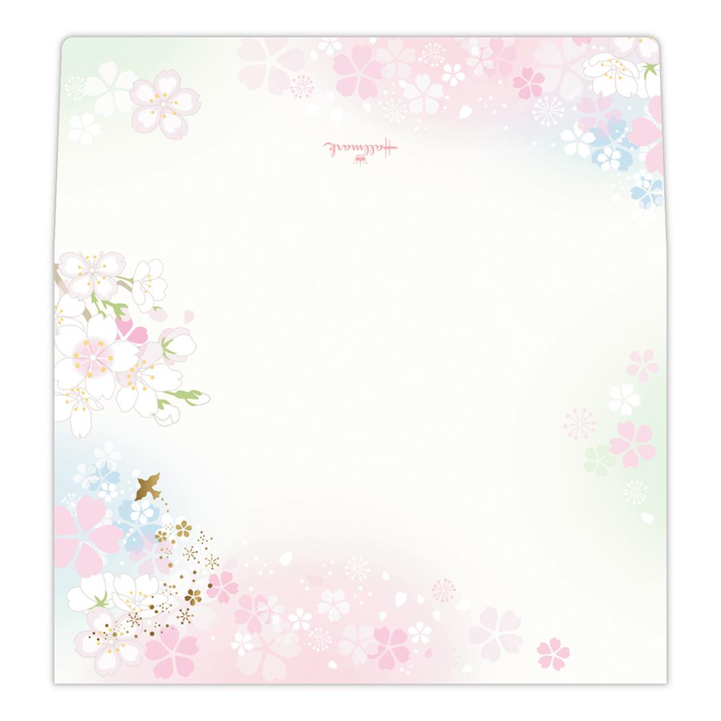 封筒 桜柄レターパッド用封筒 1柄4枚入り スプリングブリーズ 日本ホールマーク 入学 卒業 お祝いメッセージ 手紙 便せん グッズ メール便可 シネマコレクション