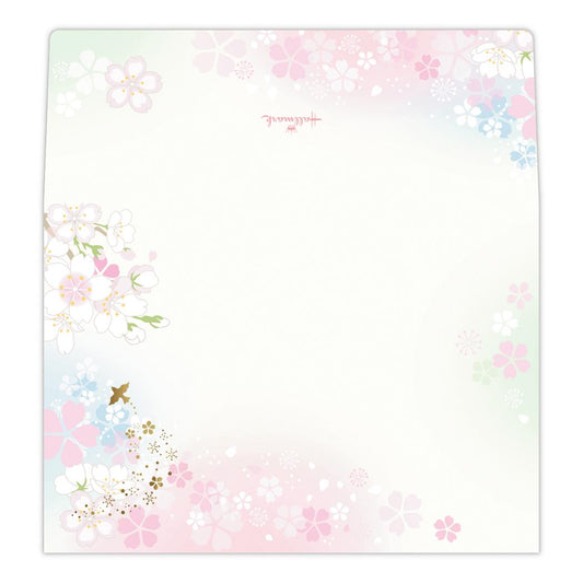 封筒 桜柄レターパッド用封筒 1柄4枚入り スプリングブリーズ 日本ホールマーク 入学 卒業 お祝いメッセージ 手紙 便せん グッズ メール便可 シネマコレクション