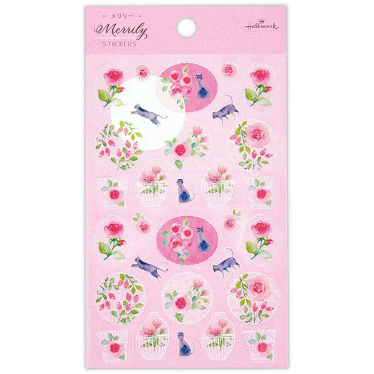 Merrily メリリー シールシート シール シールMRピンク 日本ホールマーク 手帳デコ デコシール かわいい グッズ メール便可 シネマコレクション