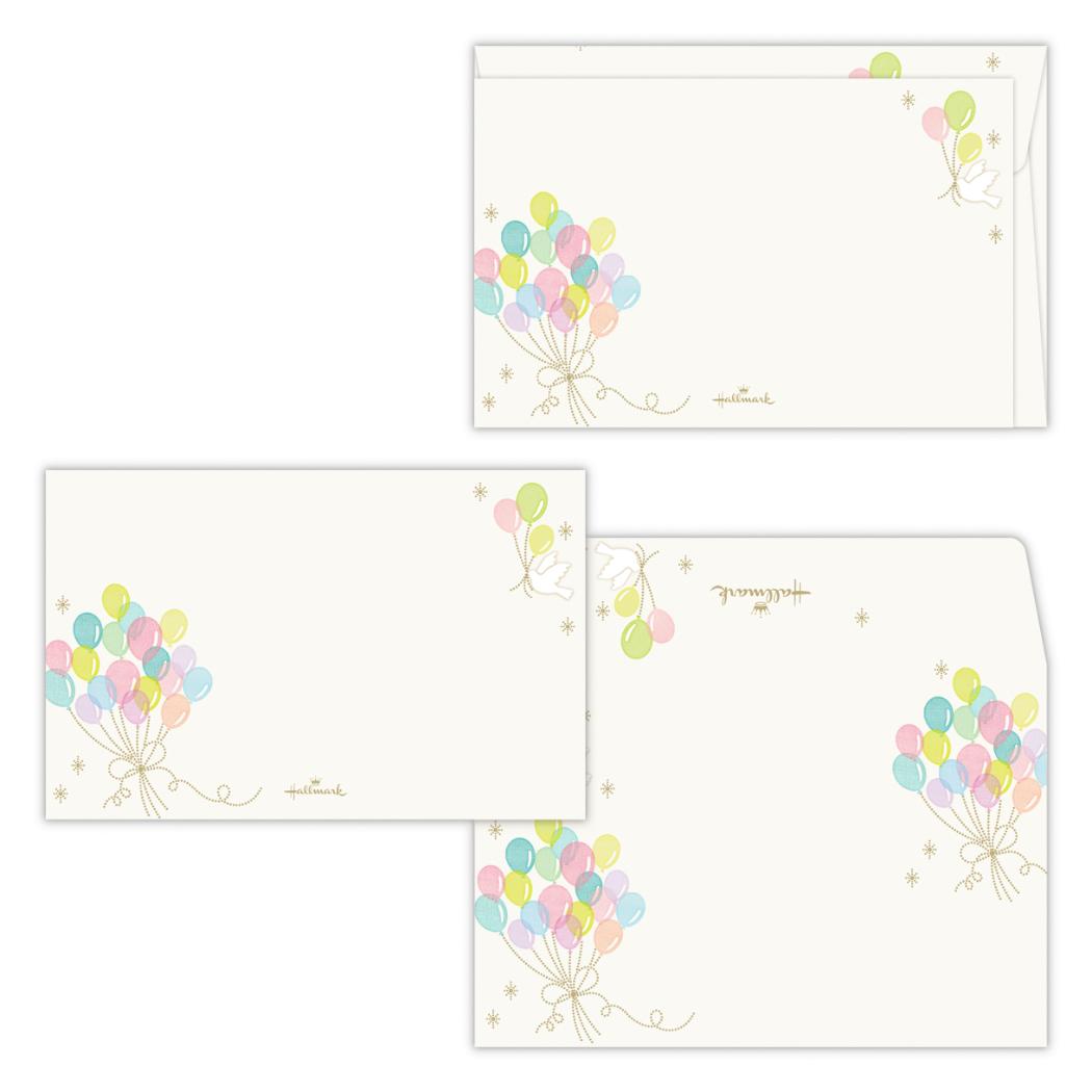 メッセージカード ミニメッセージカードセット 4枚セット セット風船と鳥 日本ホールマーク カード＆封筒 多目的 かわいい グッズ メール便可 シネマコレクション