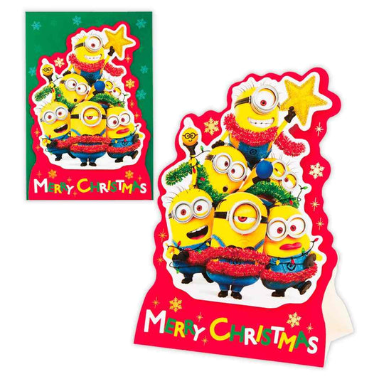ミニオンズ クリスマスカード 立体カード MNミニオン ツリー ユニバーサル映画 日本ホールマーク Xmas メッセージカード キャラクター グッズ メール便可 シネマコレクション