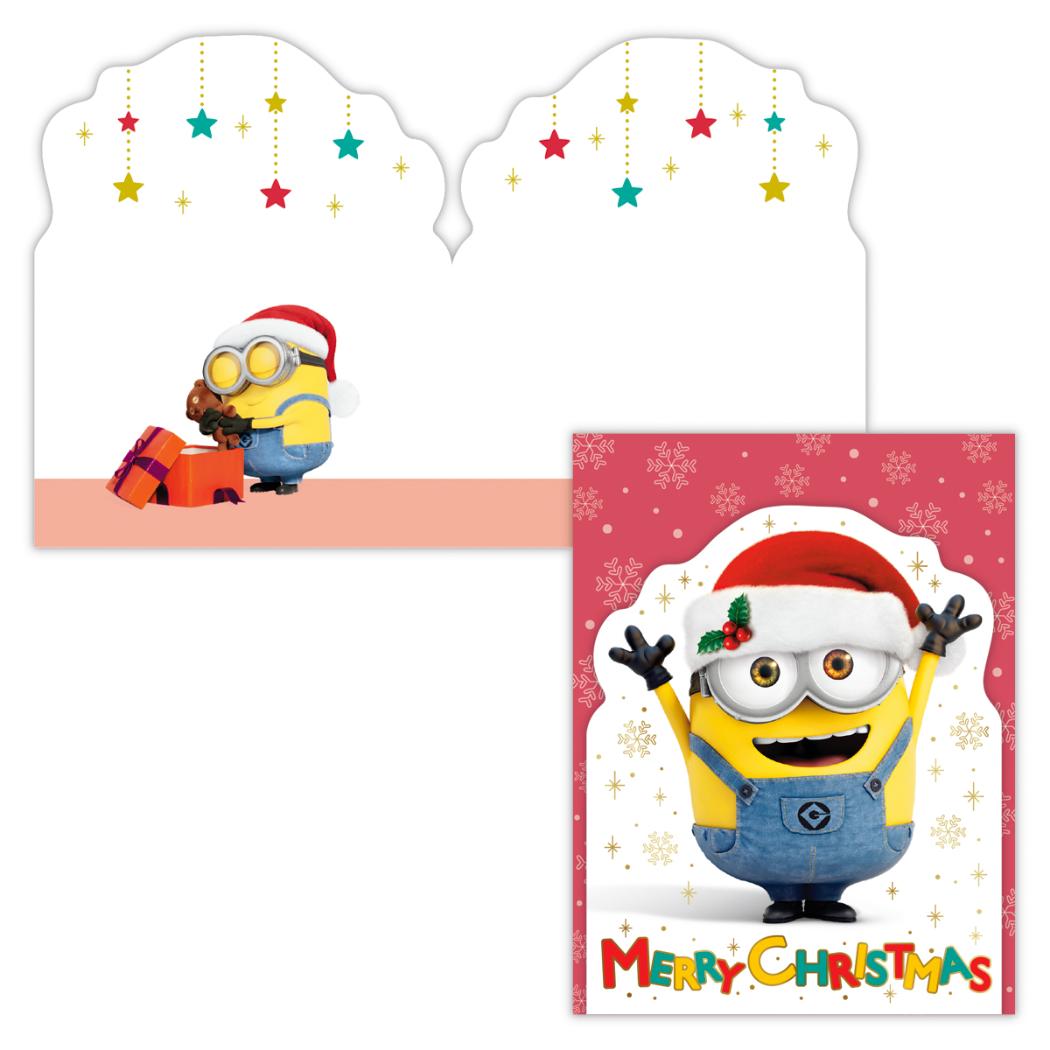 ミニオンズ クリスマスカード ミニカード MNボブ ユニバーサル映画 日本ホールマーク Xmas メッセージカード キャラクター グッズ メール便可 シネマコレクション