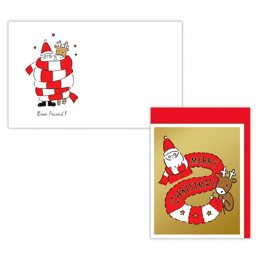 クリスマスカード ミニカード ミニおっサンタマフラ 日本ホールマーク Xmas メッセージカード グッズ メール便可 シネマコレクション
