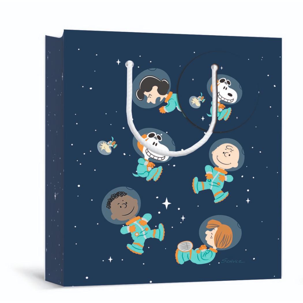 スヌーピー ラッピング用品 輸PBSN ペーパーバッグ 宇宙S ピーナッツ 日本ホールマーク かわいい キャラクター グッズ メール便可 シネマコレクション