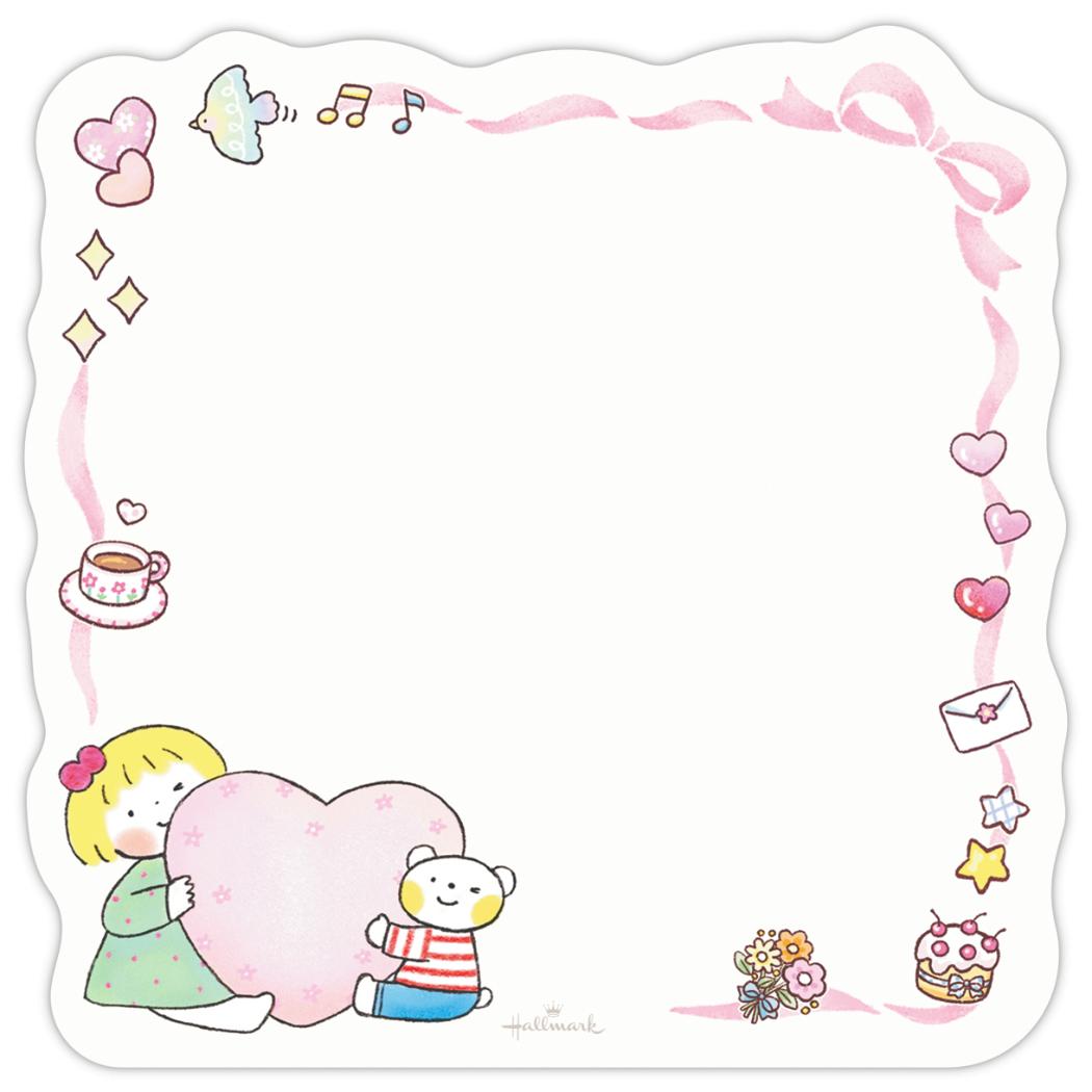 仲良しともだち メモ帳 ダイカットメモ NTハート 日本ホールマーク 新学期準備文具 キャラクター グッズ メール便可 シネマコレクション