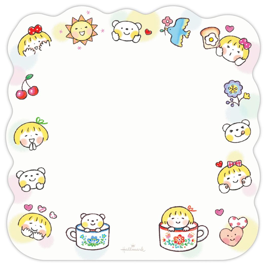 仲良しともだち メモ帳 ダイカットメモ NTいろんな顔 日本ホールマーク 新学期準備文具 キャラクター グッズ メール便可 シネマコレクション