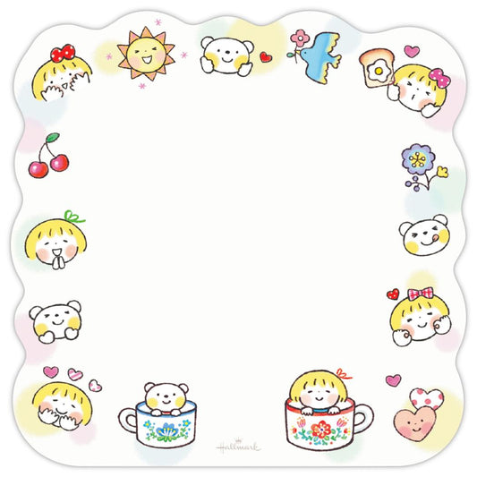 仲良しともだち メモ帳 ダイカットメモ NTいろんな顔 日本ホールマーク 新学期準備文具 キャラクター グッズ メール便可 シネマコレクション