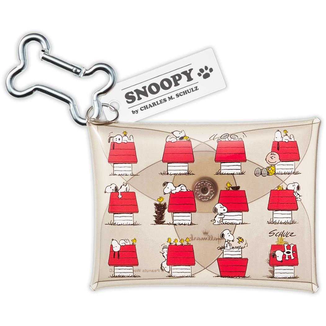 スヌーピー クリアポーチ カラビナ付きマルチケース Happiness is Red HOUSE ピーナッツ 日本ホールマーク 小物入れ キャラクター グッズ メール便可 シネマコレクション