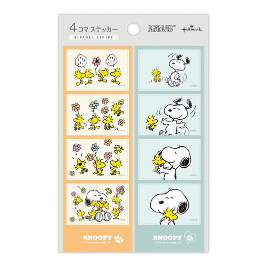 スヌーピー ダイカットシール 4コマステッカー SN4CSウッドストック ピーナッツ 日本ホールマーク スマホデコ キャラクター グッズ メール便可 シネマコレクション