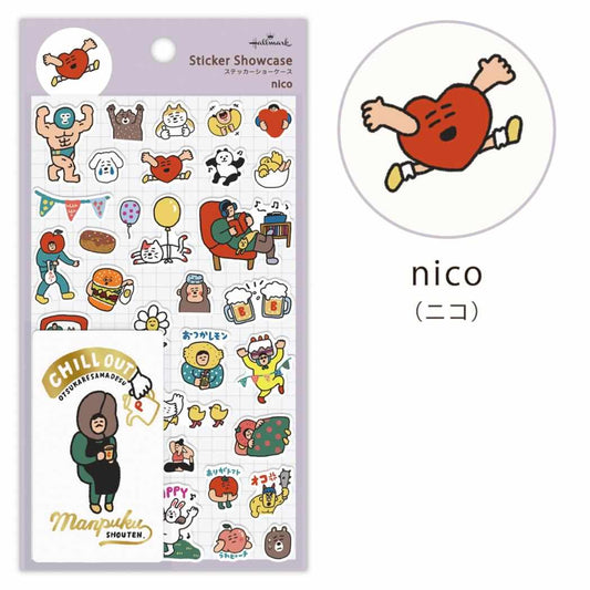 nico シールシート ステッカーショーケース 日本ホールマーク デコシール かわいい グッズ メール便可 シネマコレクション