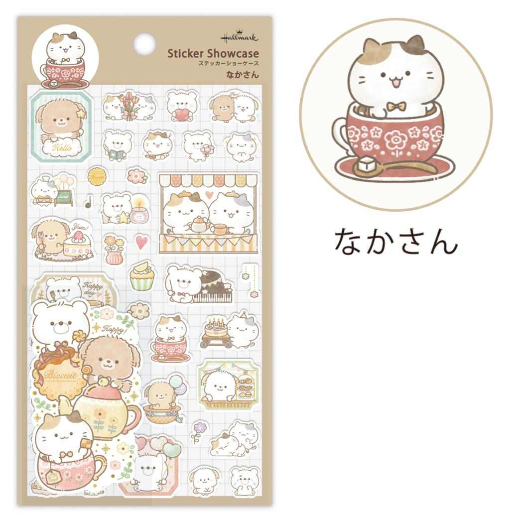 なかさん シールシート ステッカーショーケース アニマル 日本ホールマーク デコシール かわいい グッズ メール便可 シネマコレクション