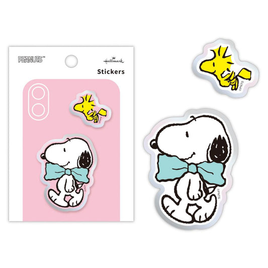 スヌーピー ダイカットシール アクリル素材ステッカー SNアクリルリボン ピーナッツ 日本ホールマーク スマホデコ キャラクター グッズ メール便可 シネマコレクション