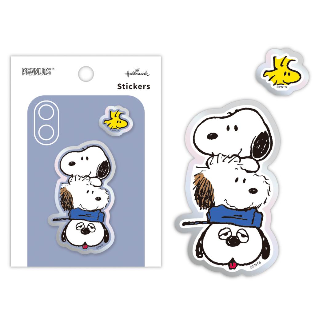 スヌーピー ダイカットシール アクリル素材ステッカー SNアクリル兄弟 ピーナッツ 日本ホールマーク スマホデコ キャラクター グッズ メール便可 シネマコレクション