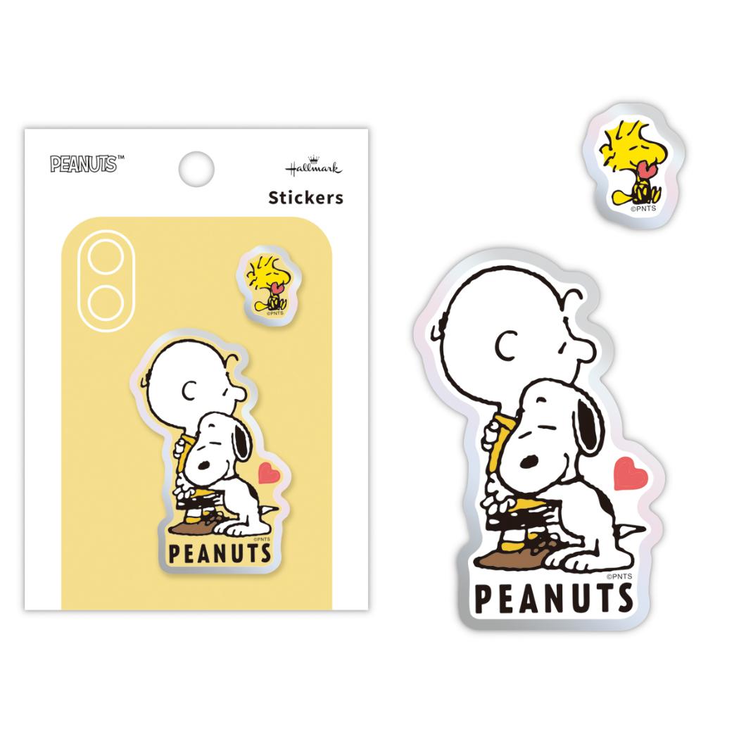 スヌーピー ダイカットシール アクリル素材ステッカー SNアクリルチャーリーブラウン ピーナッツ 日本ホールマーク スマホデコ キャラクター グッズ メール便可 シネマコレクション