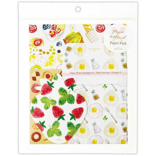 レターセット Paper＆Mood ペーパーパック Foods 目的に合わせて選べる常備箋 日本ホールマーク