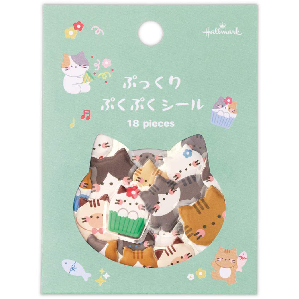フレークシール シール ぷくぷくねこ 日本ホールマーク