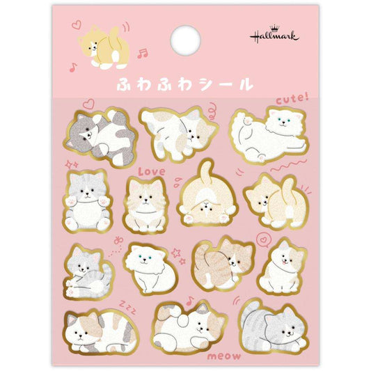 シールシート シール ふわふわねこ 日本ホールマーク
