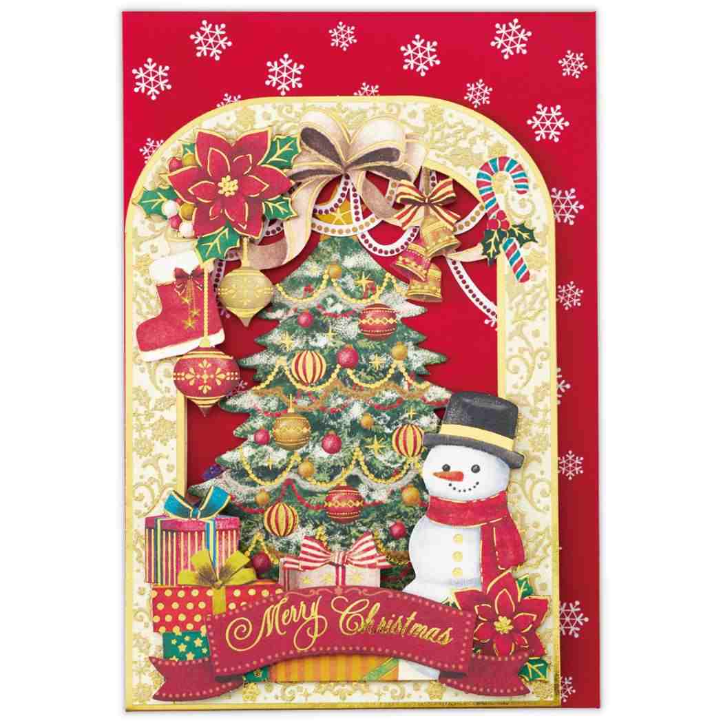 グリーティングカード 立体クリスマスカード クリスマスモチーフ 日本ホールマーク