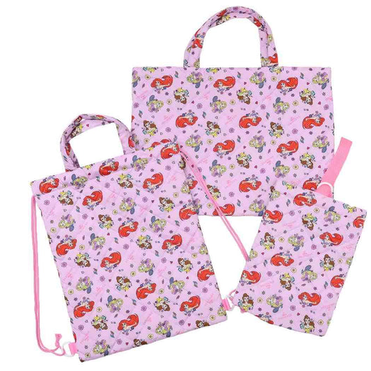 ディズニープリンセス 入園入学セット レッスンバッグ シューズケース ナップサック 3点セット 新入学 Disney ニシオ 新学期準備雑貨 キャラクター グッズ シネマコレクション