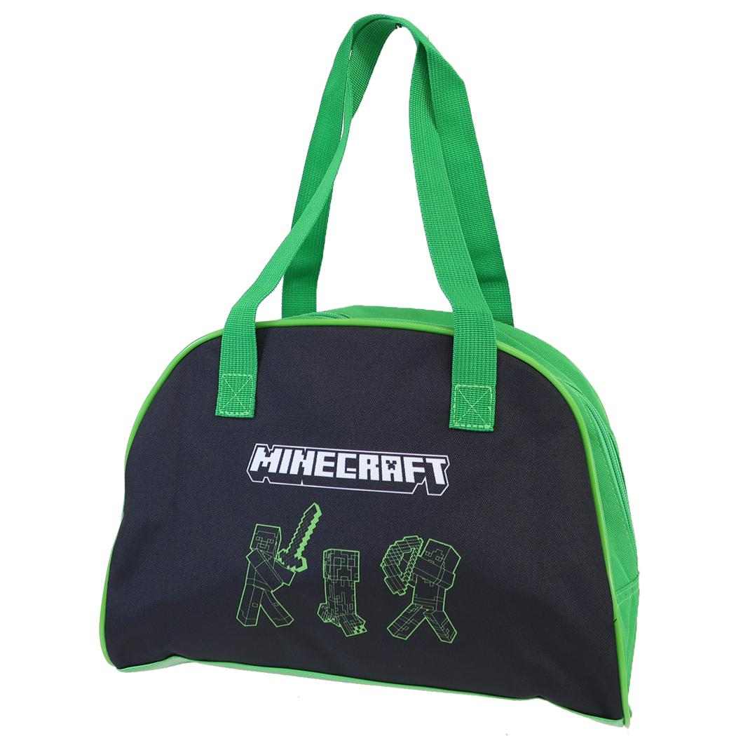 マインクラフト プールバッグ ポリボストンバッグ グリーン Minecraft ニシオ 海プール サマーレジャー用品 ゲームキャラクター グッズ シネマコレクション