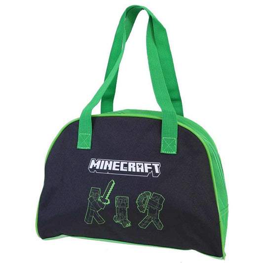 マインクラフト プールバッグ ポリボストンバッグ グリーン Minecraft ニシオ 海プール サマーレジャー用品 ゲームキャラクター グッズ シネマコレクション