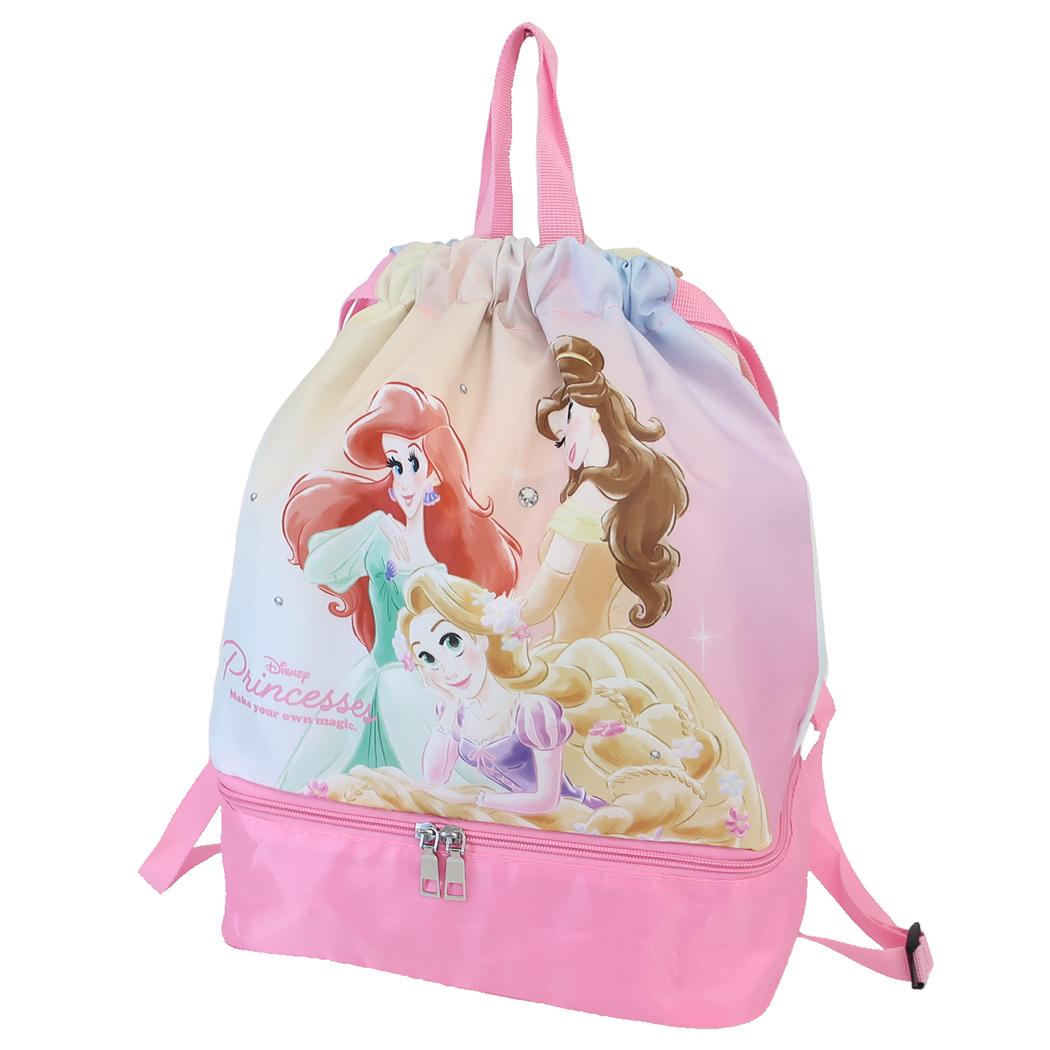ディズニープリンセス プールバッグ 2層式ボンサック Disney ニシオ 海プール サマーレジャー用品 キャラクター グッズ シネマコレクション