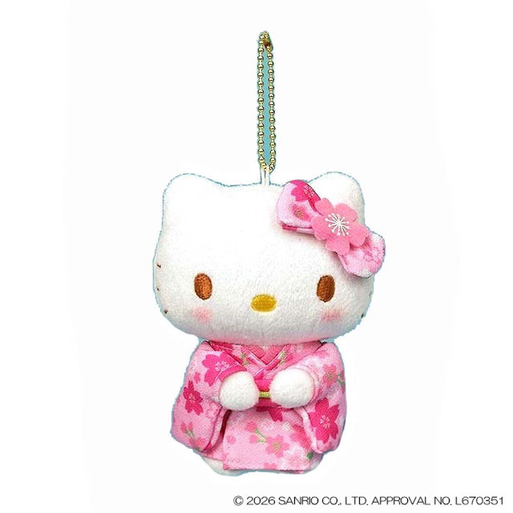 ハローキティ マスコット ミニぬいぐるみボールチェーン 桜着物 サンリオ ナカジマ プレゼント キャラクター グッズ シネマコレクション