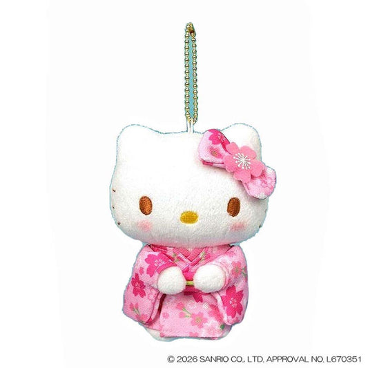 ハローキティ マスコット ミニぬいぐるみボールチェーン 桜着物 サンリオ ナカジマ プレゼント キャラクター グッズ シネマコレクション