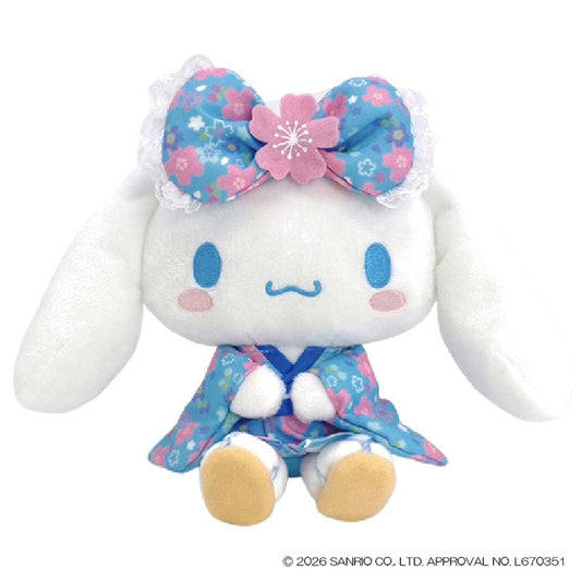 シナモロール キャラクター ぬいぐるみ プラッシュドール 桜着物 S サンリオ