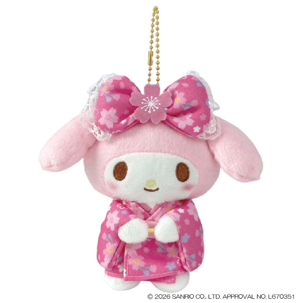 マイメロディ サンリオ キャラクター マスコット ボールチェーンマスコット 桜着物
