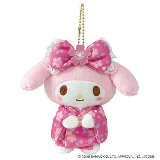 マイメロディ サンリオ キャラクター マスコット ボールチェーンマスコット 桜着物