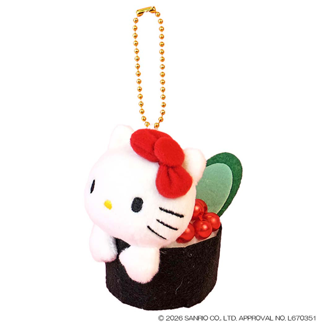 ハローキティ マスコット 寿司マスコット ボールチェーン イクラ サンリオ ナカジマ ミニぬいぐるみ キャラクター グッズ シネマコレクション