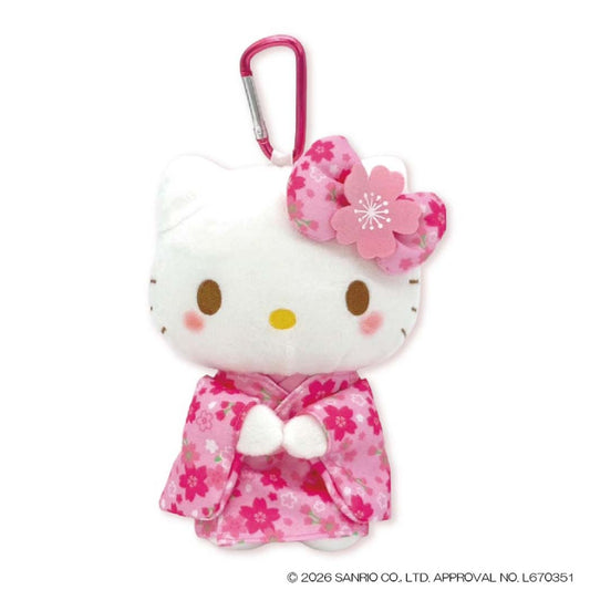 ハローキティ エコバッグ ぬいぐるみエコバッグ 桜着物 サンリオ ナカジマ ぬいぐるみショッピングバッグ お買い物かばん キャラクター グッズ シネマコレクション
