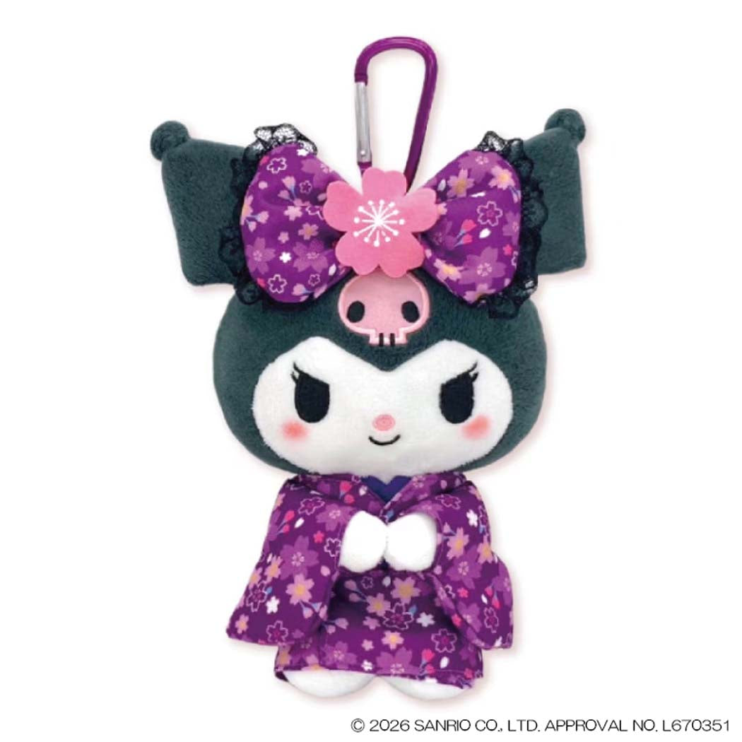 クロミ エコバッグ ぬいぐるみエコバッグ 桜着物 サンリオ ナカジマ ぬいぐるみショッピングバッグ お買い物かばん キャラクター グッズ シネマコレクション