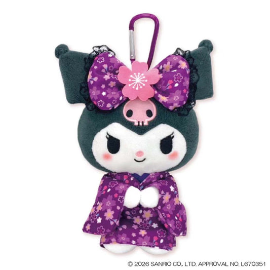 クロミ エコバッグ ぬいぐるみエコバッグ 桜着物 サンリオ ナカジマ ぬいぐるみショッピングバッグ お買い物かばん キャラクター グッズ シネマコレクション