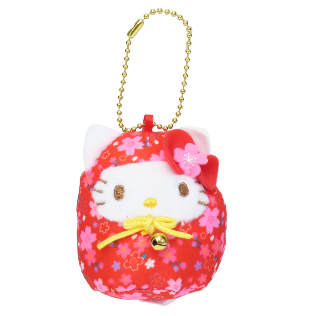 ハローキティ マスコット 桜だるま RD サンリオ ナカジマ かわいい キャラクター グッズ シネマコレクション