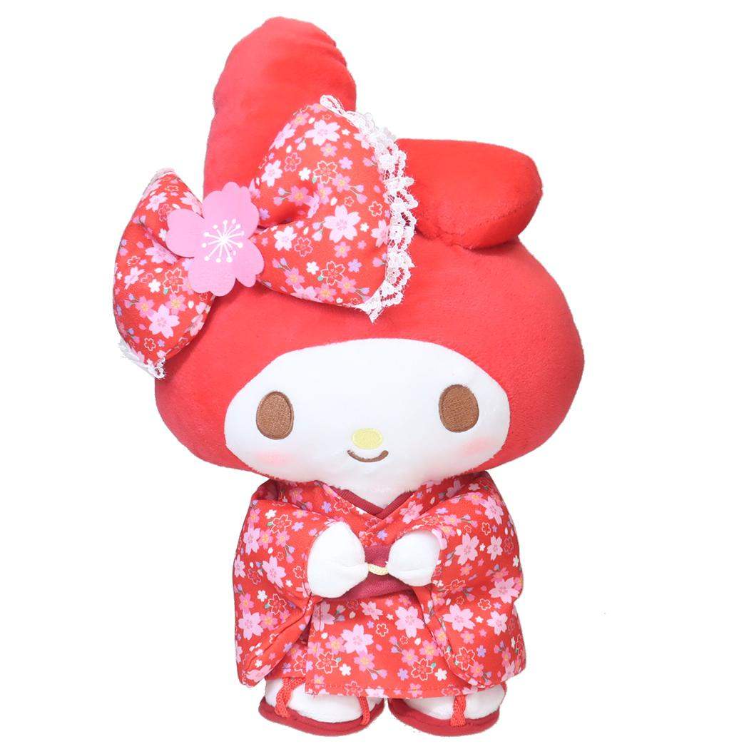 マイメロディ ぬいぐるみ プラッシュドール M RD 桜着物 サンリオ ナカジマ プレゼント キャラクター グッズ シネマコレクション