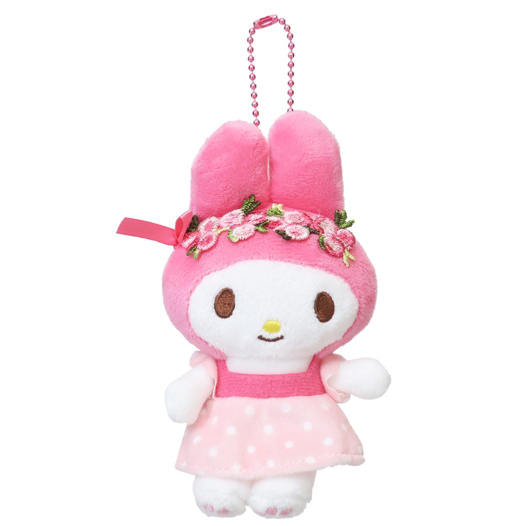 マイメロディ マスコット ミニぬいぐるみボールチェーン ワンピ PK サンリオ ナカジマ プレゼント キャラクター グッズ シネマコレクション