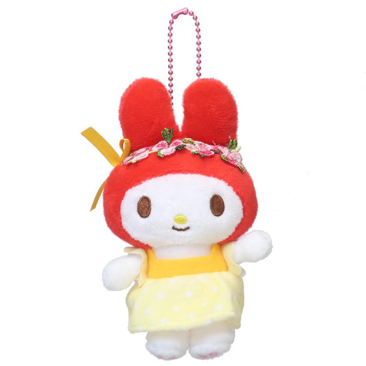 マイメロディ マスコット ミニぬいぐるみボールチェーン ワンピ YE サンリオ ナカジマ プレゼント キャラクター グッズ シネマコレクション