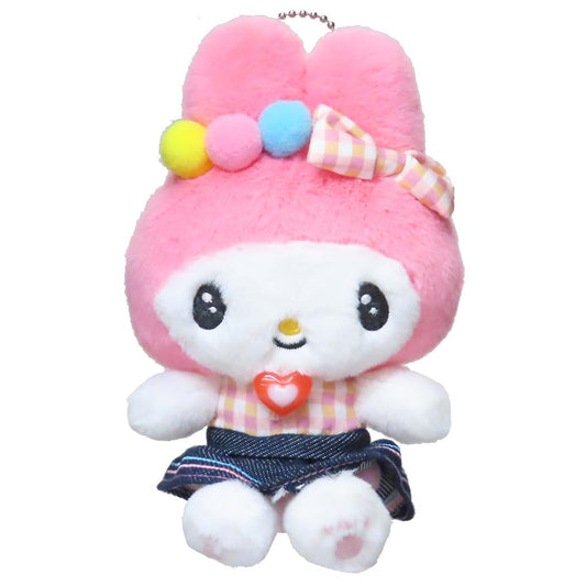 マイメロディ ぬいぐるみ ミニぬいぐるみボールチェーン ギンガムデニム サンリオ ナカジマ プレゼント キャラクター グッズ シネマコレクション