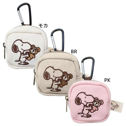 スヌーピー ミニポーチ カラビナミニポーチ SN＆ベア ピーナッツ ナカジマ 小物入れ キャラクター グッズ シネマコレクション