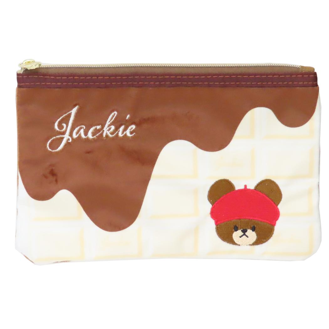 くまのがっこう コスメポーチ フラットポーチ ジャッキーズチョコレート ナカジマ 化粧ポーチ 小物入れ 絵本キャラクター グッズ メール便可 シネマコレクション