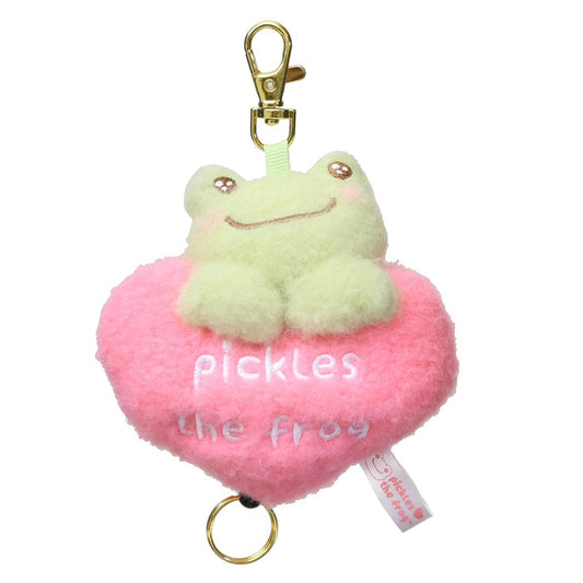 かえるのピクルス リール付きキーホルダー ぬいぐるみリール スマイルハート ナカジマ プレゼント かわいい キャラクター グッズ シネマコレクション