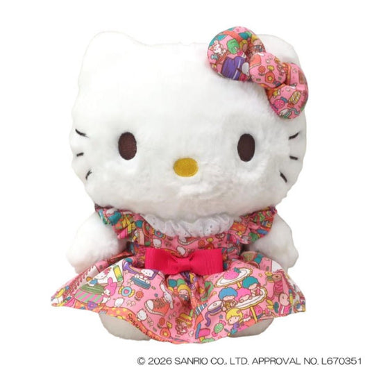 ハローキティ ぬいぐるみ プラッシュドールS ラッピング柄 サンリオ ナカジマ
