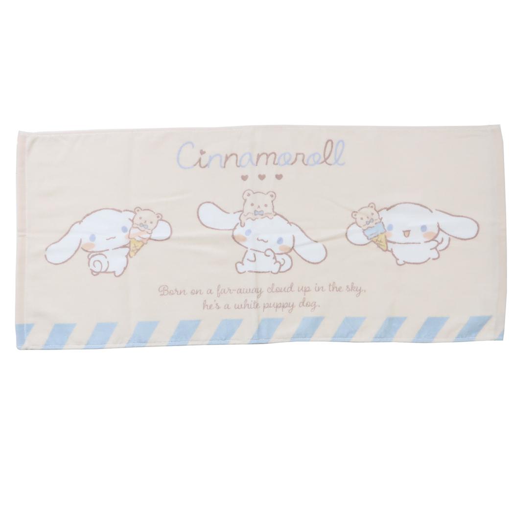 シナモロール フェイスタオル プリントロングタオル のんびり サンリオ 野村タオル 新生活雑貨 キャラクター グッズ メール便可 シネマコレクション
