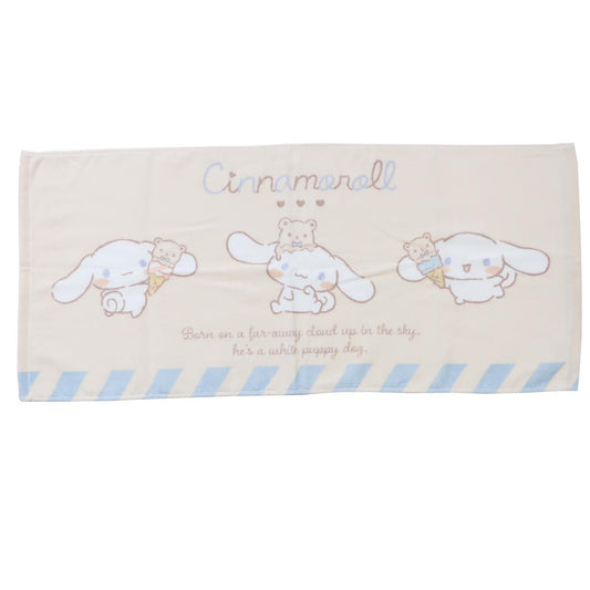 シナモロール フェイスタオル プリントロングタオル のんびり サンリオ 野村タオル 新生活雑貨 キャラクター グッズ メール便可 シネマコレクション