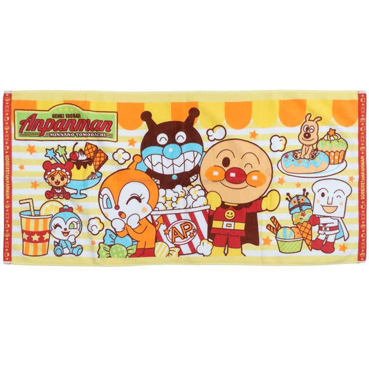 アンパンマンちびバスタオルシャーリングプリントビッグタオルおやつタイム日繊商工プレゼントアニメキャラクターグッズシネマコレクション